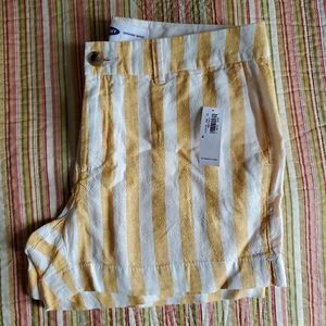 Old Navy Linen Blend Striped Shorts